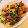 クックXNU0SK☆'s cooksnap of when they made スパムで♪じゃが芋とアスパラのマヨ炒め.