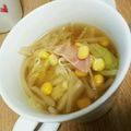 オーガベル's cooksnap of when they made もやしとコーン☆にんにくコンソメスープ.