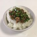 papikun's cooksnap of when they made 春の限定納豆　みょうがたけ入り.