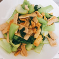 Mʕ•ᴥ•ʔS's cooksnap of when they made 青梗菜、豚肉、油揚げ、オイスターソース.