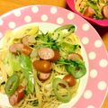 ♡…♡'s cooksnap of when they made 簡単豆苗和風パスタ.