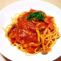 ゆうジュニア's cooksnap of when they made 簡単☆トマトソーススパゲティ.