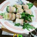ぱんぽん's cooksnap of when they made レンジで簡単！水菜の肉巻きごまポン酢！.