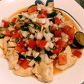 コタポン太's cooksnap of when they made ピリ辛！なすと鶏むね肉のサルサソース風.