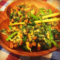 komugiko4's cooksnap of when they made 春菊、納豆と卵のからし炒め.