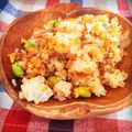 komugiko4's cooksnap of when they made 挽肉とグリーンピースのスパイシー中華焼飯.