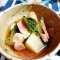 ＴＯＭＯＷＡＴ's cooksnap of when they made かぶとベーコンの煮物.