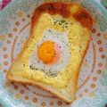ゆず☆ななみ's cooksnap of when they made 魚焼グリルでカリカリ★半熟目玉焼トースト.