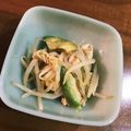 ナツリツパパ's cooksnap of when they made 節約ヘルシーもやしとアボカドササミサラダ.