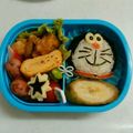 toyamakko's cooksnap of when they made ドラえもん＆のび太＆ミニドラ弁当.