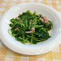 オレンジリング's cooksnap of when they made ほうれん草とベーコンのバター炒め.