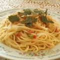 まゆみ母ちゃん's cooksnap of when they made 春の訪れ♪うどの梅風味パスタ.