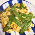 KimiキラMiku's cooksnap of when they made 絹さやと卵のガリマヨ炒め.