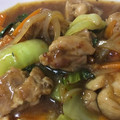 モンファ's cooksnap of when they made 鶏肉とちんげん菜のオイスターソース炒め.
