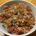 ti☆a's cooksnap of when they made ◆新玉ねぎのネギトロ丼◆.
