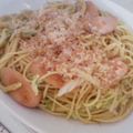 ちゃまさん☆'s cooksnap of when they made ✿魚肉ソーセージと❀白菜の✿パスタ.