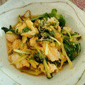 まゆこ♡'s cooksnap of when they made 水菜とツナの卵とじ.