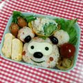 たにたーに's cooksnap of when they made 【キャラ弁】たぬきおにぎりのタヌキ弁当.