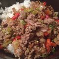 babikinman's cooksnap of when they made ガッツリ☆挽肉のねぎ塩にんにく炒めごはん.