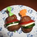 ミーリュウ's cooksnap of when they made 超簡単!!お弁当にﾐﾆﾊﾝﾊﾞｰｶﾞｰ.