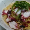 w^_.-w's cooksnap of when they made 簡単☆タコのペペロンチーノ しそ風味.