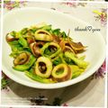 陽翔mam 's cooksnap of when they made キャベツといかのオイカレー炒め.