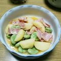ぱんちゃん＊'s cooksnap of when they made 新じゃがとそら豆とベーコンのバター煮.