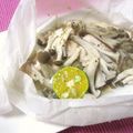 朝まと's cooksnap of when they made レンジで３分★鮭とキノコの包み蒸し.