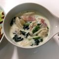妻はベトナム人's cooksnap of when they made エビ・ベーコンほうれん草のクリーム煮.