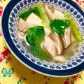 ふたごゆき's cooksnap of when they made 小松菜・ささみ・豆腐の生姜スープ.