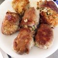 chamamaz's cooksnap of when they made 焼肉のタレで！絶品肉巻きおにぎり♪.