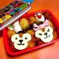 KS_mam's cooksnap of when they made キャラ弁☆ダッフィーとシェリーメイ.