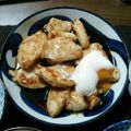 はらだぺこちゃん's cooksnap of when they made やわらか鶏むね肉の照り焼き♡温玉添え♪.