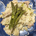 machi5111's cooksnap of when they made 旬★節約★簡単【アスパラと豚肉のピラフ】.