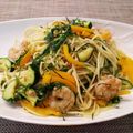 machisshu's cooksnap of when they made おかひじきとエビ、アンチョビのスパゲティ.