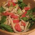 Santorini's cooksnap of when they made 野菜たっぷりゴマだれサラダうどん.