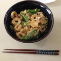 クックZDOQIZ☆'s cooksnap of when they made 麺つゆdeちくわと絹さやの卵とじ丼✿.