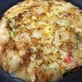 かお1200's cooksnap of when they made 粉不要！餅とキャベツで激ウマお好み焼き風.