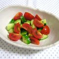 komomoもも's cooksnap of when they made トマトときゅうりのコロコロサラダ.