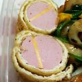 キャラメグ♪'s cooksnap of when they made お弁当にも♡油揚げの魚肉ソーセージ巻♪.