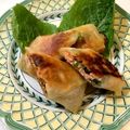＊aquablue＊'s cooksnap of when they made ほうれん草と鮭チーズ春巻き.
