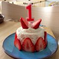 まりーごーるど's cooksnap of when they made 一歳バースデーケーキ 乳製品・卵白NG用.