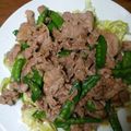 ぴかまりん's cooksnap of when they made 豚こまとインゲンのピリ辛炒め.