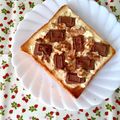 ふたごゆき's cooksnap of when they made ❁クリチとチョコとくるみのトースト❁.