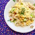 ふたごゆき's cooksnap of when they made 卵チーズチャーハン♪ニンニク醤油味♬.