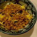 楽ちん楽ちん's cooksnap of when they made 鳥だし炊き込みご飯で三色鶏そぼろ飯.