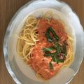 ばじゅんたんたんたん's cooksnap of when they made トマトとツナのクリームソース風スパゲティ.
