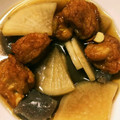 りんごぉぉぉ's cooksnap of when they made 大根とこんにゃくとさつま揚げの煮物.