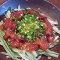 ☆kaoppe☆'s cooksnap of when they made ★血液サラサラ★鰹のユッケ風.