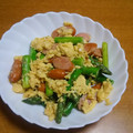 55才のおじさん's cooksnap of when they made 簡単☆アスパラとソーセージの卵炒め.